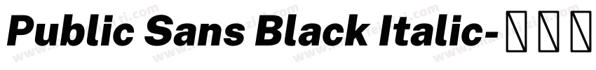 Public Sans Black Italic字体转换